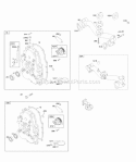 Crankcase_Cover_Intake_Manifold Diagram and Parts List for 356447-1217-G1  Briggs and Stratton Engine